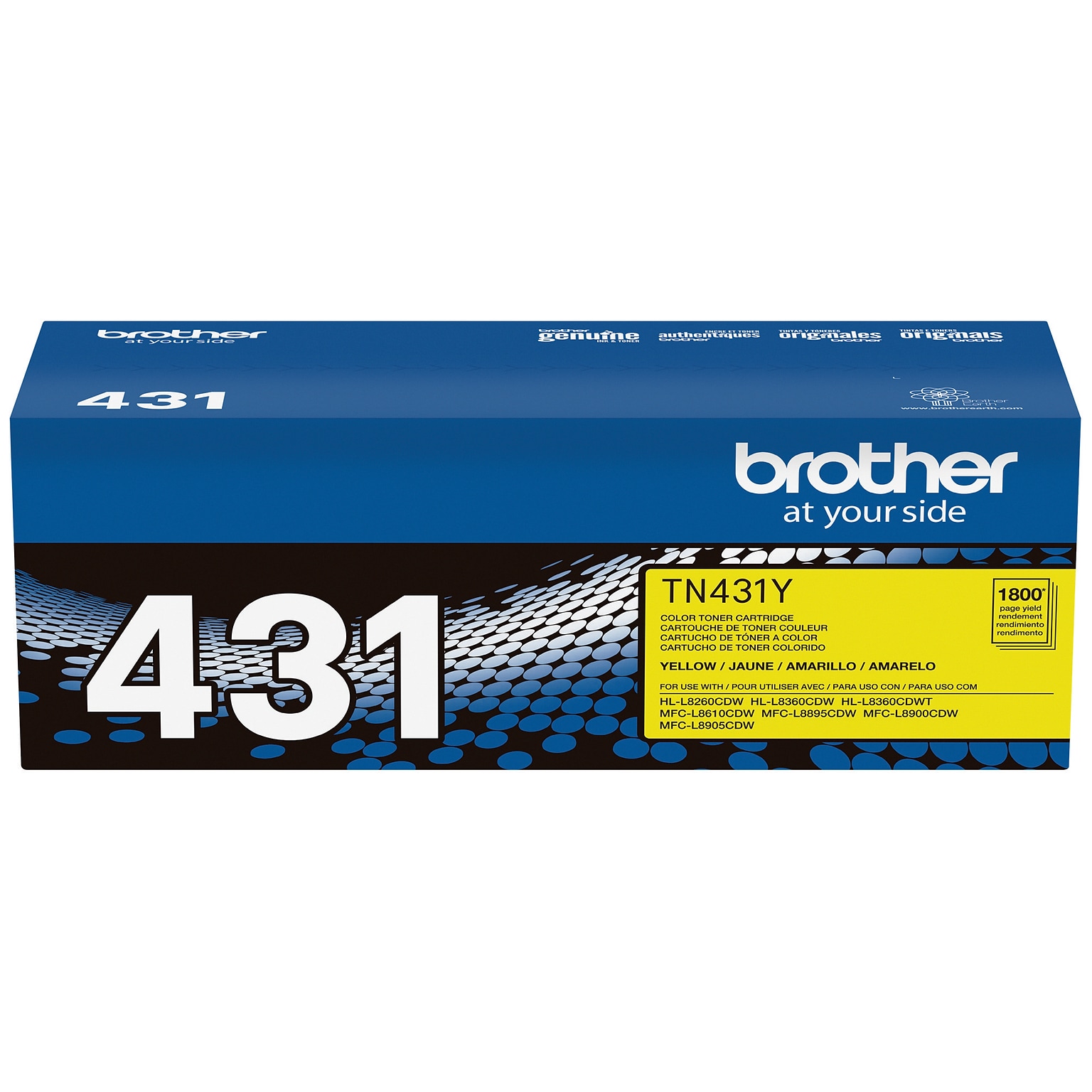 Brother TN-431 Yellow Standard Yield Toner Cartridge, Print Up to 1,800 Pages (TN431Y)