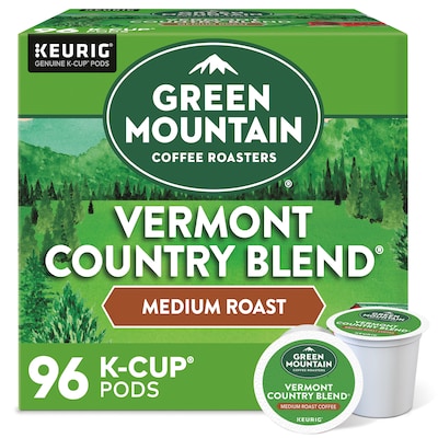 Green Mountain Vermont Country Blend Coffee Keurig® K-Cup® Pods, Medium Roast, 96/Carton (GMT6602CT)