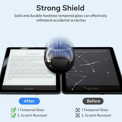 SaharaCase Venture TPU 7" Folio Case & Screen Protector for Kindle Paperwhite & Colorsoft, Black (TB00441-ZD-T69)