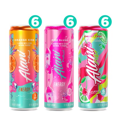 Alani Nu Energy Sugar-Free Sweet Splash Variety Pack, 12 oz., 18/Pack (220-02374)