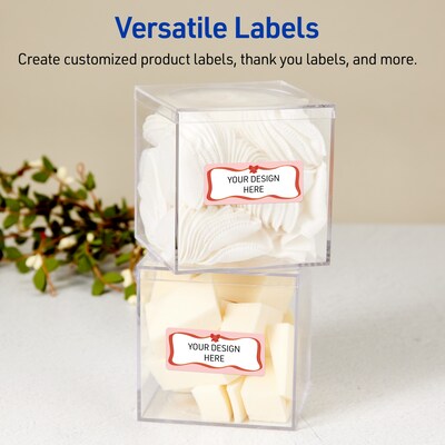 Avery Rectangle Multipurpose Labels, 1" x 2-5/8", White, 160/Pack (19479370571)