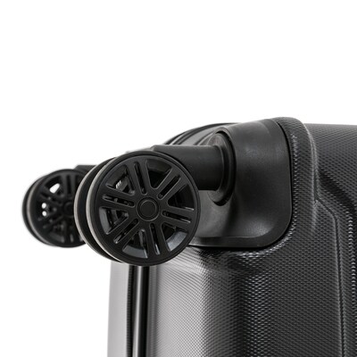 InUSA Trend 24" Hardside Suitcase, 4-Wheeled Spinner, TSA Checkpoint Friendly, Black (IUTRE00M-BLK)