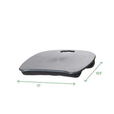Mind Reader Analog Laptop Desk with Pillows and Handle, Black (LPTPDSK-BLK)