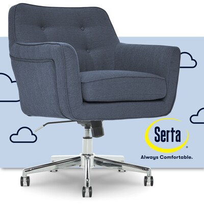 Serta Style Ashland Fabric Swivel Computer and Desk Chair, Blue (47140A)