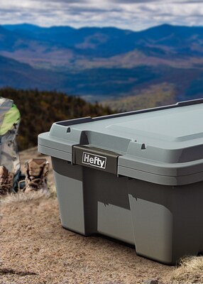 Hefty 6.5-qt Clear Storage Bin with Blue Lid, 8 Pack