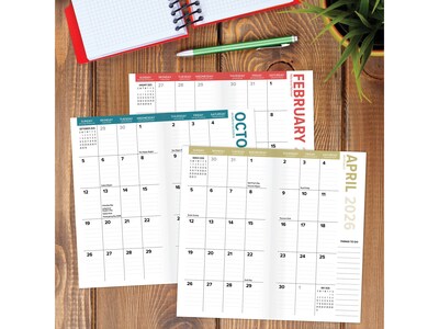 2025-2026 Willow Creek Woof 3.5" x 6.5" Monthly Planner, Paper Cover, Multicolor (47156)