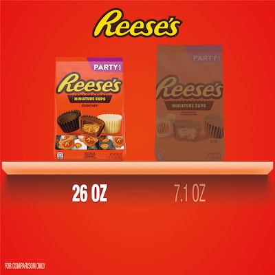Reese's Miniatures Assorted Flavored Peanut Butter Cups Candy Party Pack, 26.6 oz. (HEC43165)
