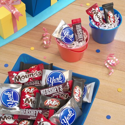 Hershey Dark Chocolate Lovers Snack Size Assorted Dark Chocolate Candy Party Pack, 23.9 oz. (HEC99995)