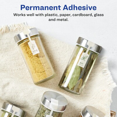 Avery Pearlized Ivory Decorative Edge Multipurpose Labels, .5" x 2.5", Ivory, 1125/Pack (94749)