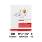 Staples Thermal Laminating Pouches, Letter Size, 3 Mil, 200/Pack (ST61982)