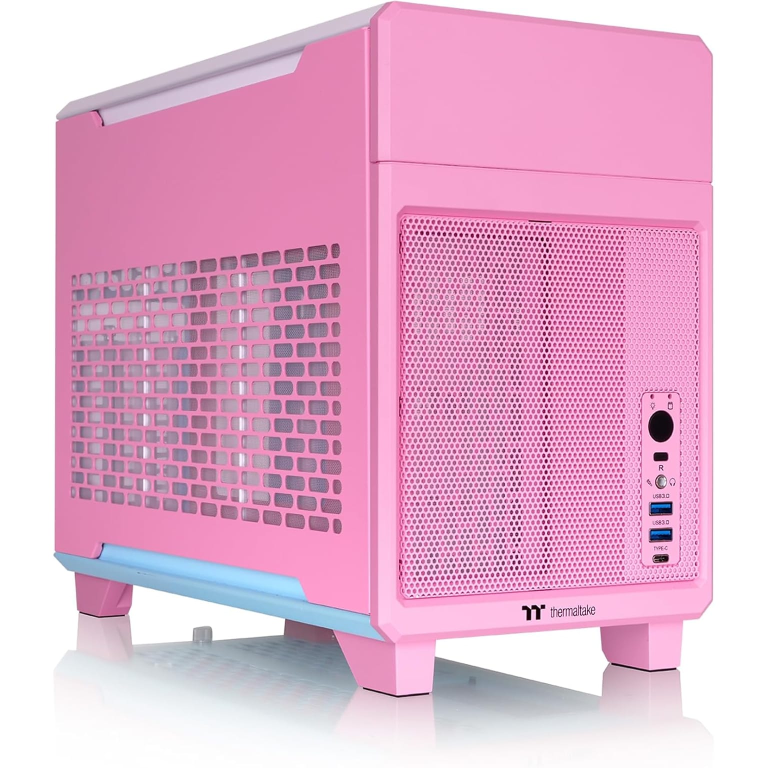 Thermaltake TR100 Mini ITX Mini-Tower Computer Case, Bubble Pink (CA-11A-00SANN-00)