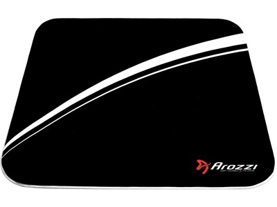 Arozzi Chair Mat, 45.7 x 45.7, Low-Pile, Black/White (AROZZI-FLOORMAT-WT)