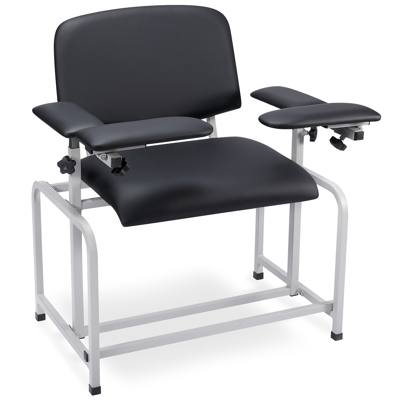 Viva Comfort Extra Wide Adjustable Bariatric Phlebotomy Blood Drawing Chair, 500 lbs. Capacity, Black (ADI997-01-BLK-HD-MK)