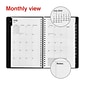 2024-2025 Staples 5" x 8" Academic Weekly & Monthly Planner, Faux Leather Cover, Black (ST23570-23)