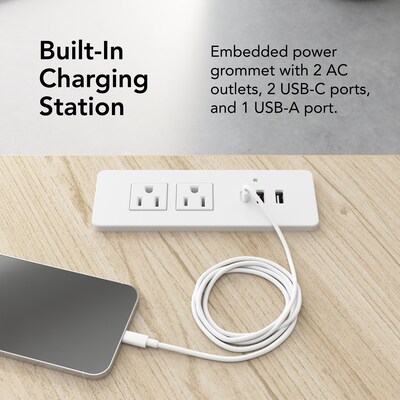 Bush Business Furniture Synergy 72"W Trapezoid Shaped Conference Table, Natural Elm (SGD172NE)