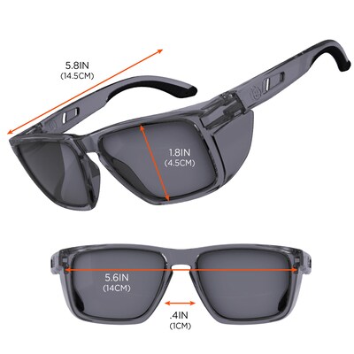 Ergodyne Skullerz SIXTEN-AFASPZ Anti-Fog Safety Glasses, G15 Gray Lens (58260)