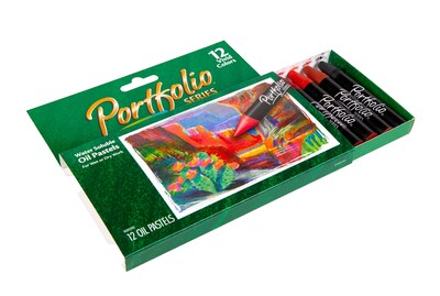 Crayola Portfolio Series Oil Pastels, Assorted Colors, 12/Pack (52-3612)