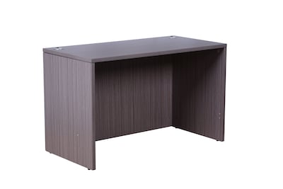 Boss Office Products 48"W Desk with Box/Box/File Pedestal, Driftwood (GROUP104-DW)