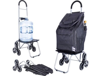 Dbest Stair Climber Bigger Folding Trolley Dolly Cart, 200 lb. Capacity, Black (01-599)