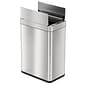 iTouchless Stainless Steel Wings Open Lid Sensor Trash Can with AbsorbX Odor Control, Silver, 13 gal. (WS13RSL)