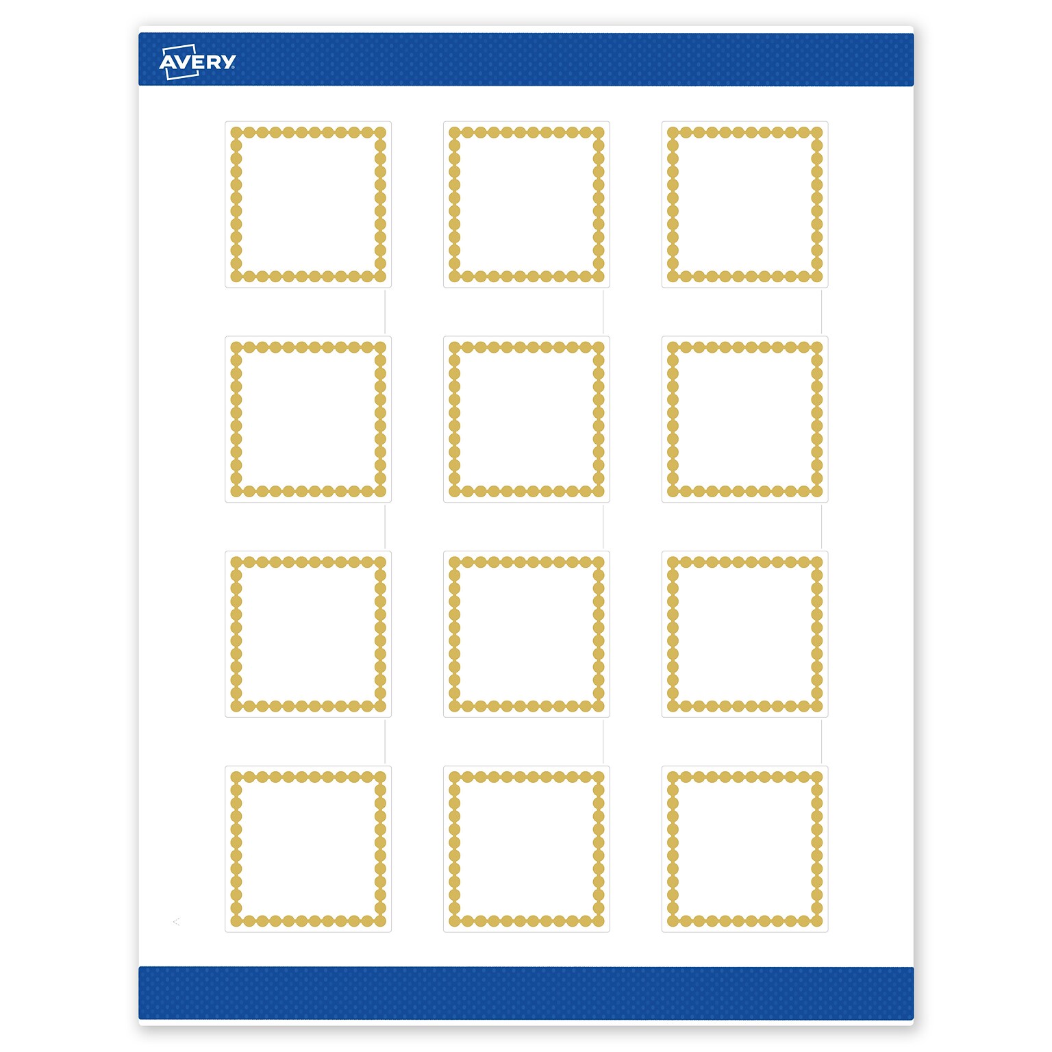 Avery Laser/Inkjet Square Multipurpose Labels, 2 x 2, White, 120/Pack (S00DJA)