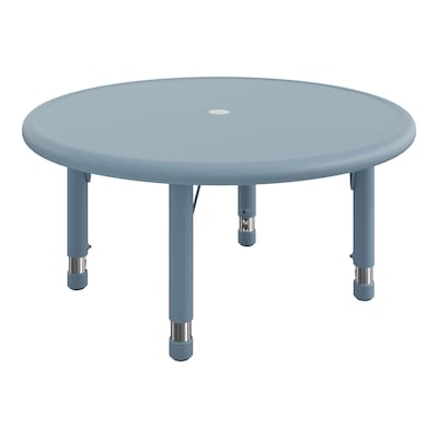 Flash Furniture Wren 33 Round Activity Table, Height Adjustable, Dusty Blue (YUYCX072RDTBDTB)