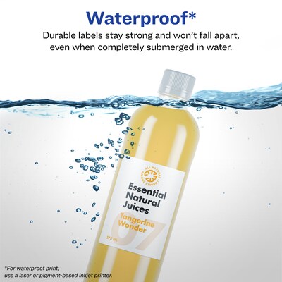 Avery Laser/Inkjet Rectangle Waterproof Multipurpose Labels, 3.3333  x 4, White, 40/Pack (94223)