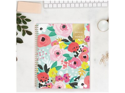 2023-2024 Blue Sky Day Designer Secret Garden Mint 8.5" x 11" Academic Weekly & Monthly Planner (137896-A24)