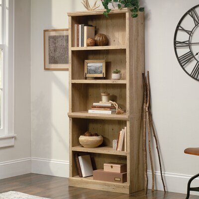 Sauder Aspen Post 71H 5-Shelf Bookcase, Prime Oak (433963)