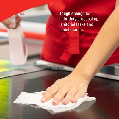 WypAll GeneralClean L30 Cleaning Cloths, 10" x 10.8", White, 12 Sheets/Box, 10 Boxes/Carton (03086)