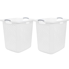 Home Logic XL Lamper 2.5-Bushel Plastic, White, 2/Pack (2116HMLCO000083)