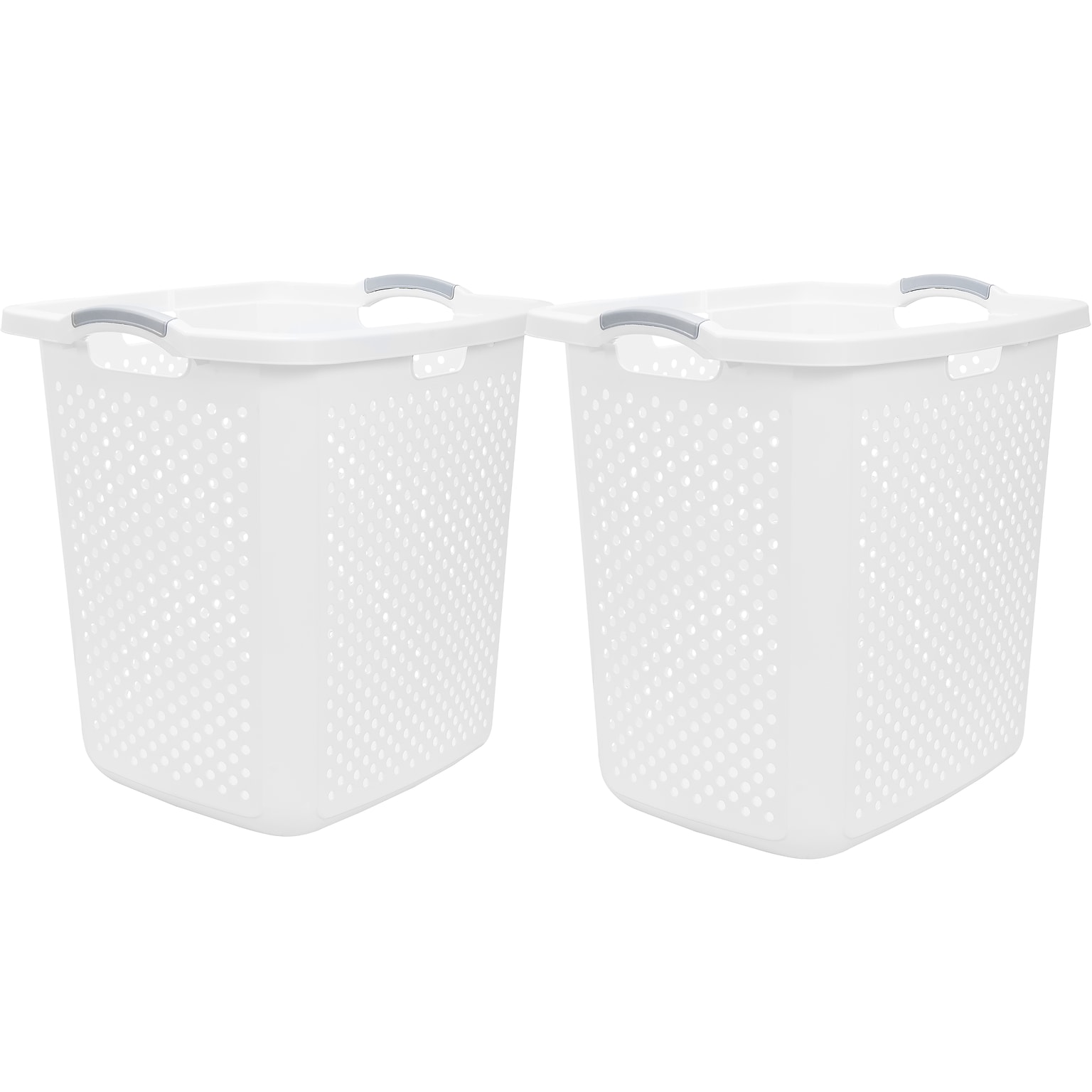 Home Logic XL Lamper 2.5-Bushel Plastic, White, 2/Pack (2116HMLCO000083)