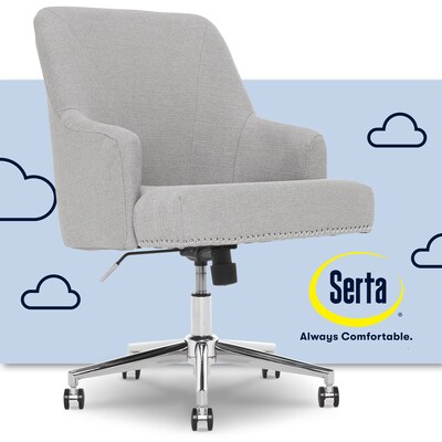 Serta Leighton Fabric Home Office Chair, Light Gray (48371)