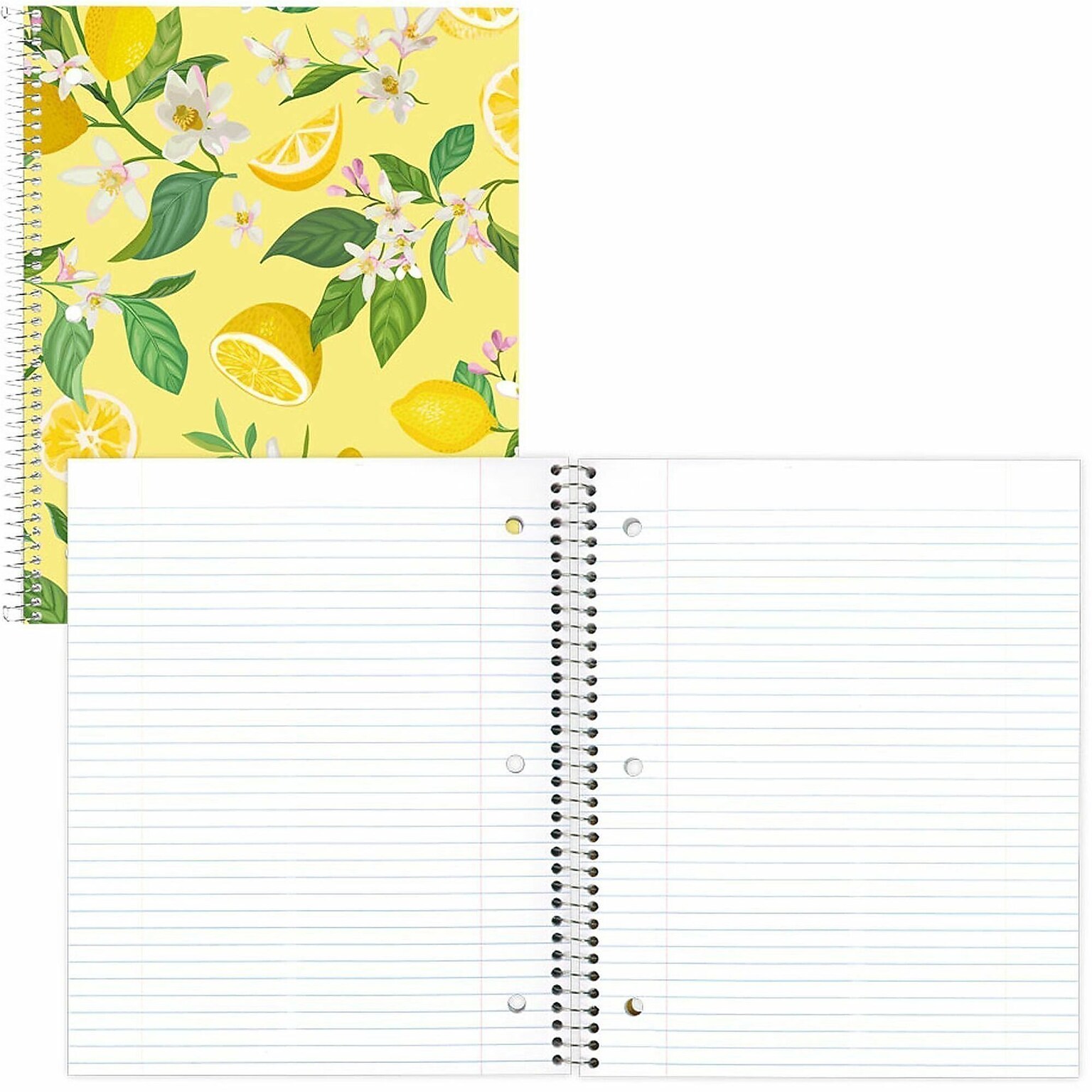 Rediform Xtreme Notorious 1-Subject Notebooks, 8.5 x 11, College Ruled, 160 Sheets, Yellow Lemons (RED315801)