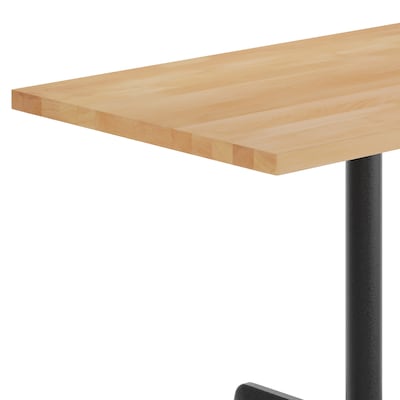 Flash Furniture Bennett Wooden Commercial Indoor Table, 48" x 30", Natural Top/Black Base (GSF3048NTT2230)