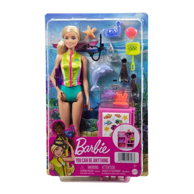 Barbie Marine Biologist Doll and Playset, Light Skin Tone