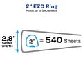 Avery 2 3-Ring View Binders, D-Ring, White (09501)