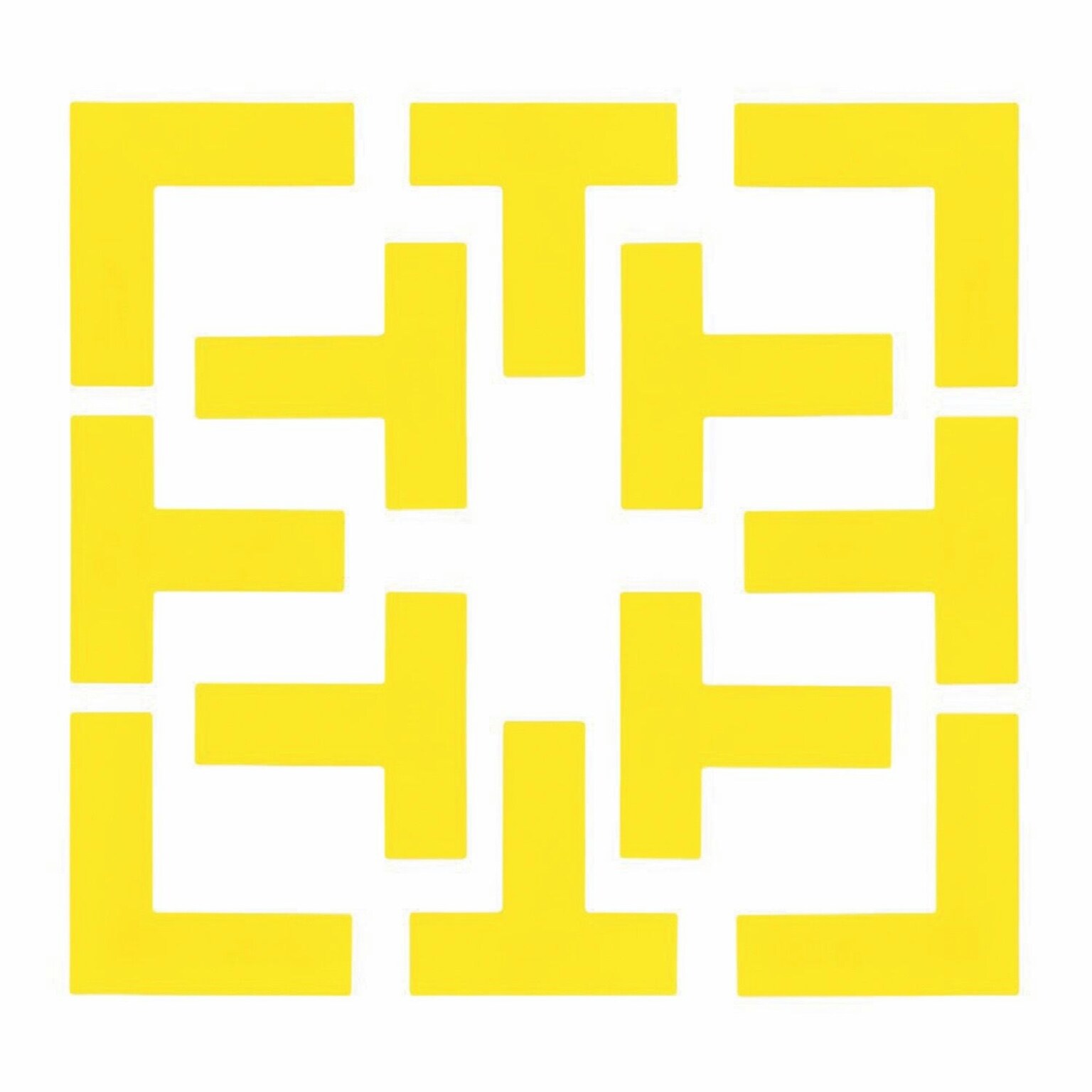 Champion Sports Pickleball Court Marker Set, Yellow (CHSPBCOURT)