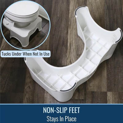 DMI Plastic Toilet Step Stool, White (520-0100-0000)