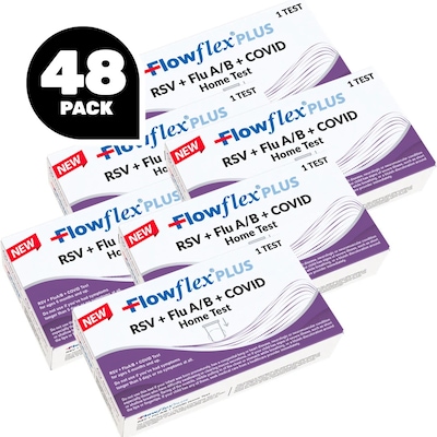 Flowflex Plus 4 in 1 RSV + Flu A/B + Covid Test, 48 Kit/Test