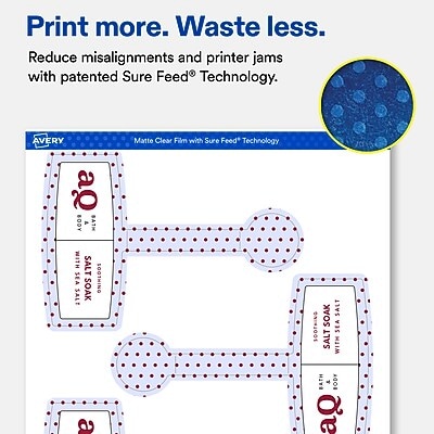 Avery Laser/Inkjet Multipurpose Labels, 5-7/8" x 4", Clear, 150 Labels/Box (19479370766)