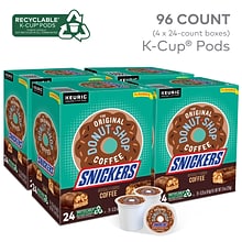 The Original Donut Shop Snickers Coffee Keurig® K-Cup® Pods, Light Roast, 96/Carton (5000367239CT)