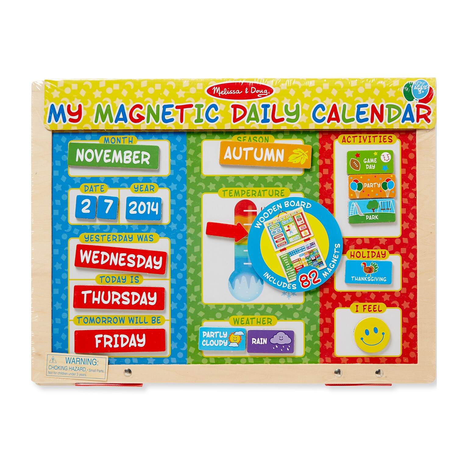 Melissa & Doug My First Daily Magnetic Calendar, 6/Pack (9253-BULK)