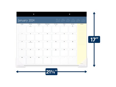 2024 AT-A-GLANCE QuickNotes 22" x 17" Monthly Desk Pad Calendar (SK0312-00-24)