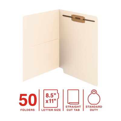 Staples Reinforced Classification Folder, Letter Size, Manilla, 50/Pack (ST62736)