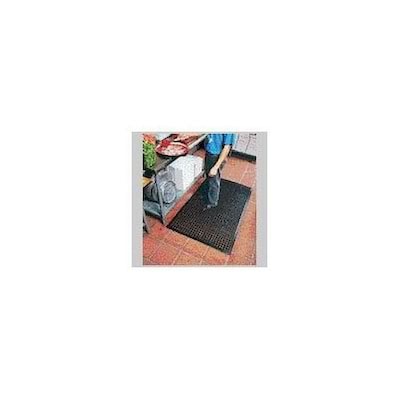 Crown® Flexible Safewalk Light™ Anti-Fatigue Mat ; 3x5, Rubber, Black