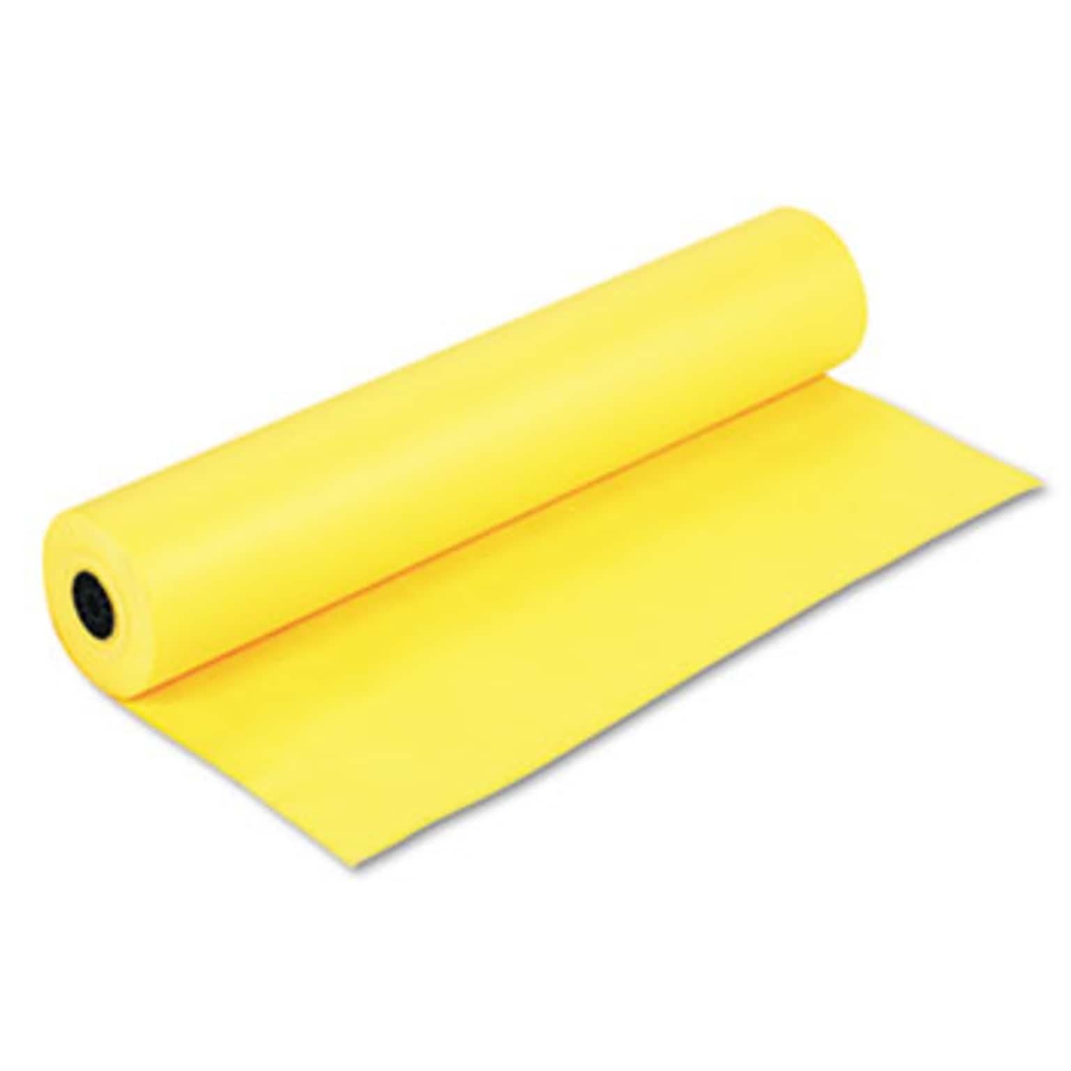 Duo-Surface Art Colored Kraft Paper, 50 Lbs., 36 X 1000 Ft, Canary, Roll (5560CY)