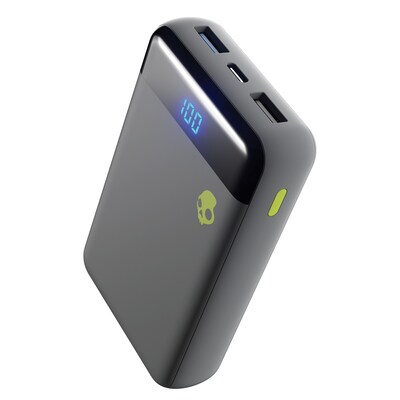 Skullcandy Fat Stash 2 USB-A/USB-C Power Bank for Multiple Brands, 10000 mAh, Chill Gray (SKDS7PZZP916)