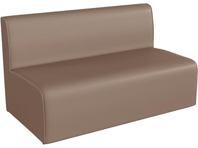 Flash Furniture Bright Beginnings Vinyl Classroom Modular 2-Seater Sofa, Brown (MK-KE15709-GG)