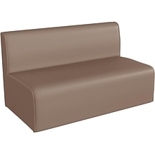 Flash Furniture Bright Beginnings Vinyl Classroom Modular 2-Seater Sofa, Brown (MK-KE15709-GG)